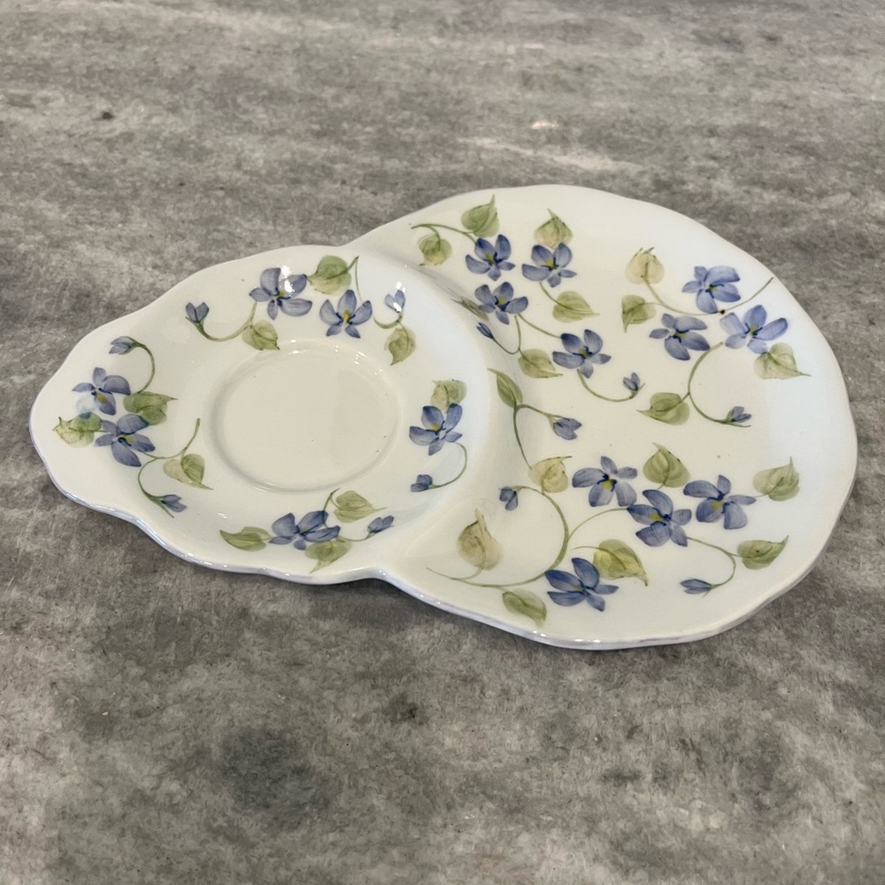 Andrea by Sadek Double Saucer Snack Plate